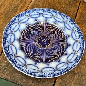 Antique Geo Washington Patriotic Trfrware Plate Made in England Alden R Vaughan